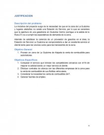 IDEA DE PROYECTO: ESTACION DE SERVICIO LA GUACIMA. Página 6