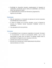 IDEA DE PROYECTO: ESTACION DE SERVICIO LA GUACIMA. Página 9