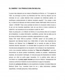 EL DINERO Y SU PRODUCCION EN BOLIVIA