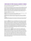 EL CURSO BASICO DE CÓMO UTILIZAR A2 ALIMENTOS Y BEBIDAS