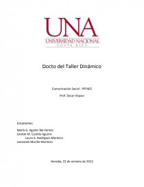 Taller Dinámico Comunicación Social. Página 1