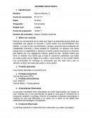 INFORME PSICOLÓGICO DE PACIENTE