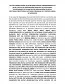 Acta de constatación - Escrutinio especial municipal