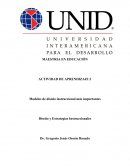 CUALES SON LOS MODELOS INSTRUCCIONALES MAS IMPORTANTES