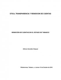 RENDICION DE CUENTAS EN EL ESTADO DE TABASCO. Página 1