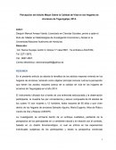 Percepción del Adulto Mayor Sobre la Calidad de Vida en los Hogares de Ancianos de Tegucigalpa, Honduras
