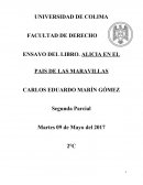 ENSAYO DEL LIBRO. ALICIA EN EL PAIS DE LAS MARAVILLAS