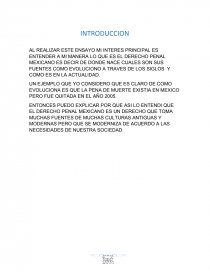 AL REALIZAR ESTE ENSAYO MI INTERES PRINCIPAL ES ENTENDER A MI MANERA LO QUE ES EL DERECHO PENAL MEXICANO ES DECIR DE DONDE NACE CUALES SON SUS FUENTES COMO EVOLUCIONO A TRAVES DE LOS SIGLOS Y COMO ES EN LA ACTUALIDAD. Página 1