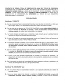 UN CONTRATO DE CESION TOTAL DE DERECHOS DE AGUA DEL TITULO DE CONCESION OTORGADO POR LA COMISION NACIONAL DEL AGUA,