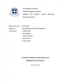 Elementos para implementar el sistema de control automático. Página 1
