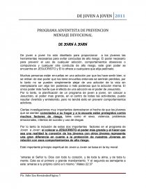 Programa adventista de prevencion. Página 1