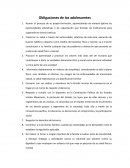 Obligaciones de los adolescentes