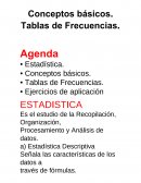 ESTADÍSTICA - TABLAS DE FRECUENCIAS