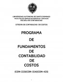 CÁTEDRA DE CONTABILIDAD DE COSTOS