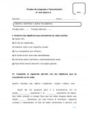 Prueba escrita de Lenguaje y Comunicación