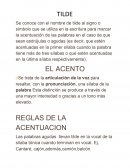 Reglas de tilde y el acento