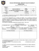EXAMEN FINAL HISTORIA “INSTITUTO VALLE DE COAHUILA”