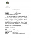 Acta de entrevista única