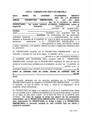 CARTA COMISIÓN POR VENTA DE INMUEBLE