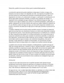 Desarrollo y gestión de recursos hídricos para la sostenibilidad agrícola