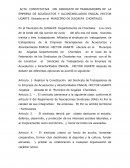 UN ACTA CONSTITUTIVA DEL SINDICATO DE TRABAJADORES DE LA EMPRESA DE ACUEDUCTOS Y ALCANTARILLADOS ENACAL HECTOR UGARTE Ubicada en el MUNICIPIO DE JUIGALPA CHONTALES.