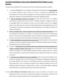 LAS ARTES INTEGRADAS: HACIA UNA FUNDAMENTACIÒN TEORICA. Página 1