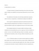 EL PROCESO DE LA CALIDAD