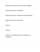 Proyecto: Los adolescentes en la sociedad y sus problemas
