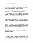 ENSAYO SOBRE COMO SE DA EL PRESUPUESTO PUBLICO