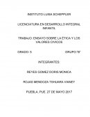 TRABAJO: ENSAYO SOBRE LA ÉTICA Y LOS VALORES CIVICOS
