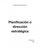 Planificación o dirección estratégica - Actividad