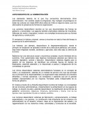 Reseña de Antecedentes de la Administración