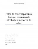 Proyecto de investigación: consumo de alcohol en menores de edad