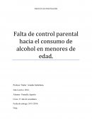 Proyecto de investigación: consumo de alcohol en menores de edad