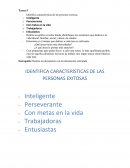 IDENTIFICACION DE CARACTERÍSTICAS DE LAS PERSONAS EXITOSAS