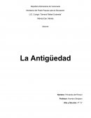 Informe:La antiguedad