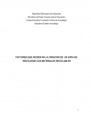 FACTORES QUE INCIDEN EN LA CREACION DE UN ASPA DE VENTILADOR CON MATERIALES RECICLABLES