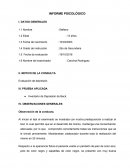 RESULTADOS DE INFORME PSICOLÓGICO