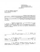 Como se da el Formato traducido de acta