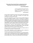 Ensayo sobre ¿Por qué la ética? Sobre la constitución del hombre responsable al hilo de Paul Ricoeu de José María Mardones