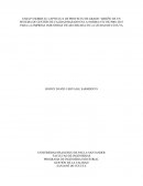 ENSAYO SOBRE EL CAPITULO 4 DE PROYECTO DE GRADO “DISEÑO DE UN SISTEMA DE GESTIÓN DE CALIDAD BASADO EN LA NORMA NTC ISO 9001:2015 PARA LA EMPRESA INDUSTRIAS VICAR UBICADA EN LA CIUDAD DE CÙCUTA