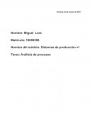 Se realiza el análisis de proceso de esta empresa, con el objetivo de identificar y mejorar las áreas de oportunidad. Nos apoyaremos de dos herramientas diagrama de flujo y grafico de proceso.