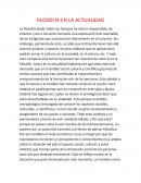 La gran Filosofía actual en el ámbito antropológico