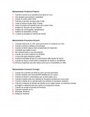 Cuale sson los Ejemplos de mantenimiento