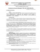 LA RESOLUCIÓN DE GERENCIA