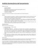 Biomecanica lanzamiento Gestos deportivos de lanzamiento, lanzamiento de bala, jabalina, disco, etc.