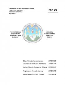 PROYECTO FINAL INGENIERIA ECONOMICA 1 “CAFÉ INTERNET, PURIFICADORA Y VENTA DE ALCOHOL. Página 1