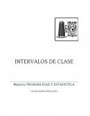 INTERVALOS DE CLASE. PROBABILIDAD Y ESTADISTICA