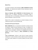 Los procesos, actividades y tareas realizadas en MMC AUTOMOTRIZ S.A (Planta Barcelona), son netamente para ensamblar Vehículos Automotores a partir de piezas prefabricadas.