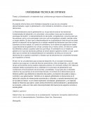Tema: La Globalización y el desarrollo local, condiciones que impone la Globalización.